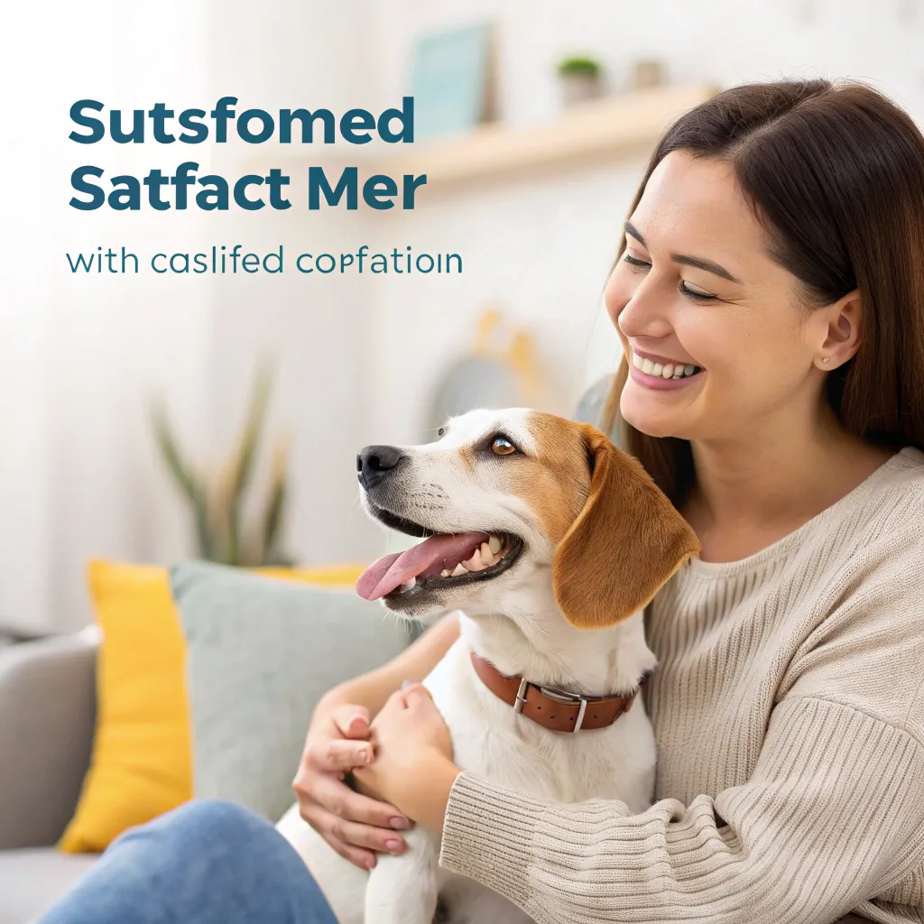 Satisfied customer with their pet